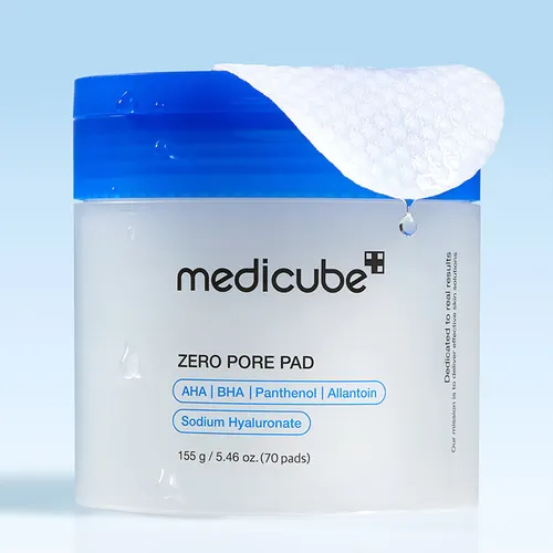 medicube Zero Pore Pads 2.0 – Dual-Textured Exfoliating Toner Pads with AHA & BHA for Pore Care