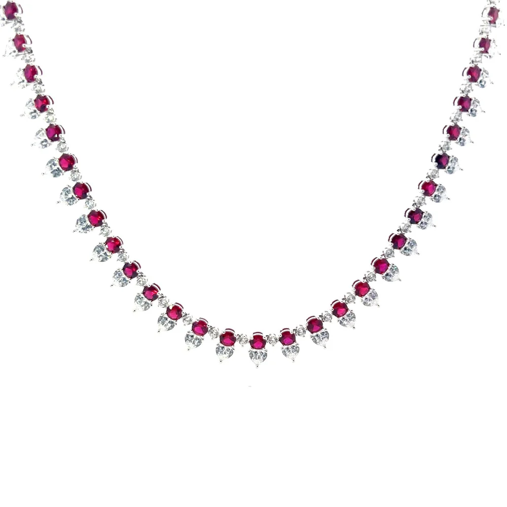 The “Light Before Sunset” Ruby Necklace