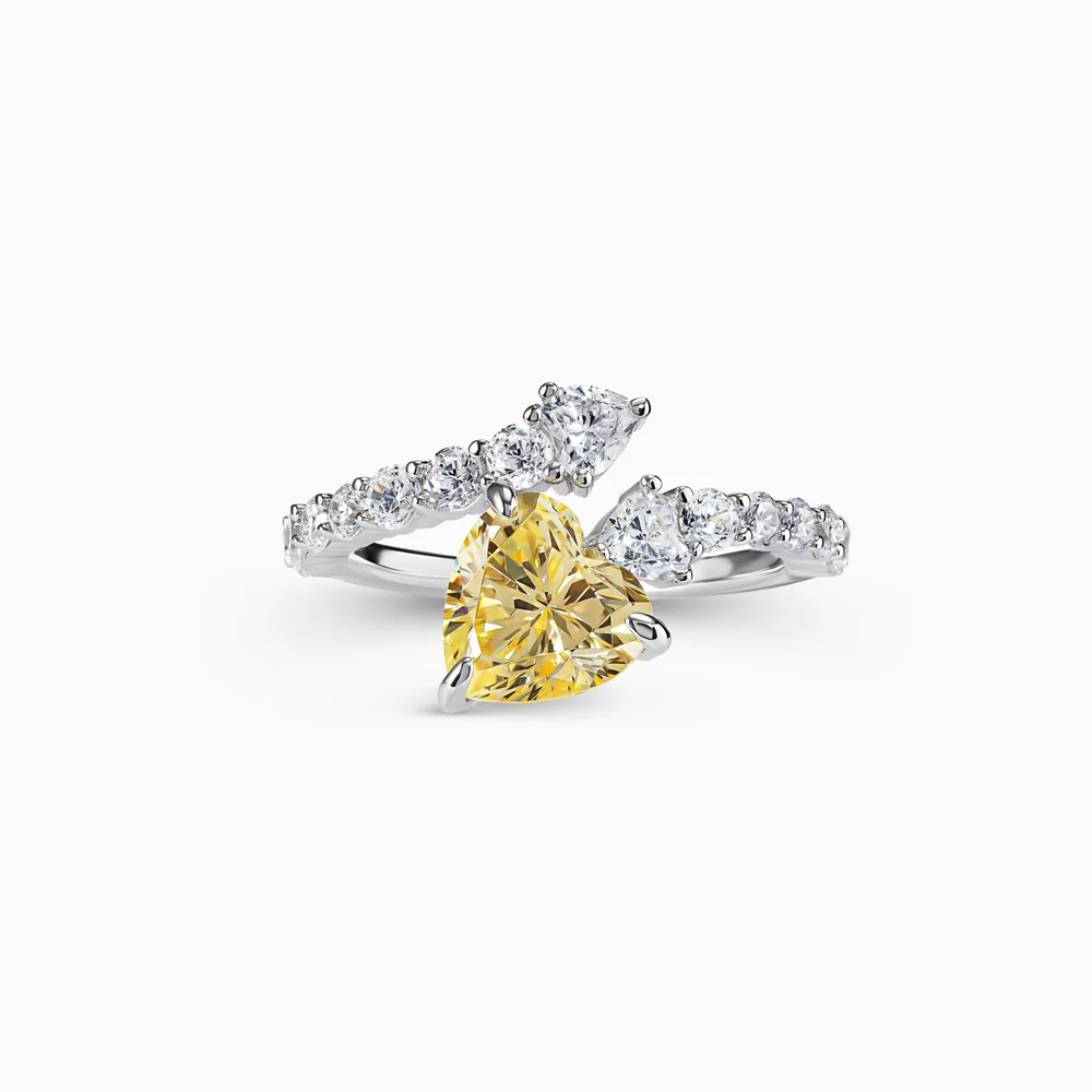 Enchanted Heart Silver Ring with Cubic Zirconia