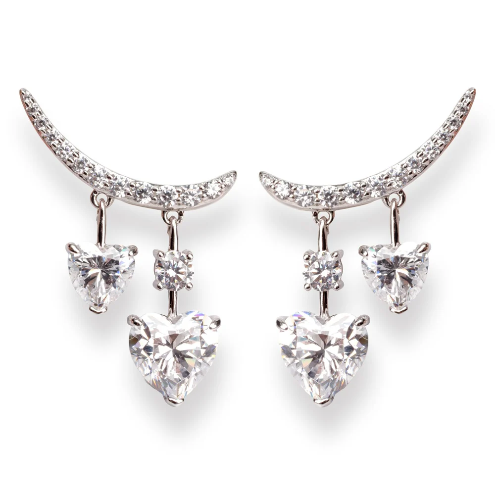 Silver Love Flow Earrings